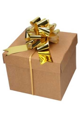 Strik Goud Metallic Doorsnee 15cm lint 5cm 1stuks