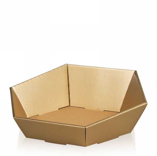 Geschenkdoos Korf Tarn Goud Groot 46.5x41.5x9-15.5cm 25stuks