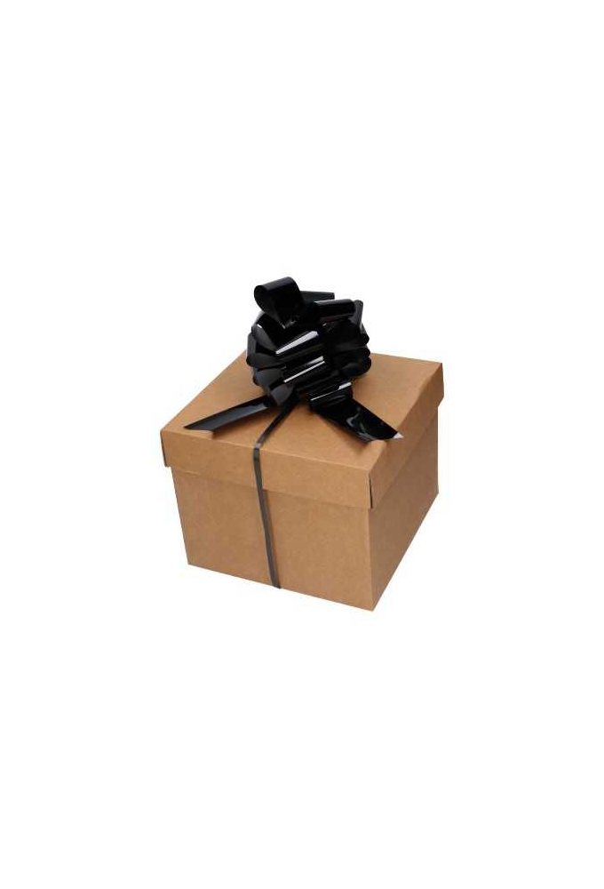 Strik Zwart Lak Doorsnee 15cm lint 5cm 1stuks