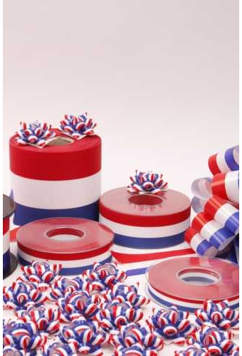 Strik Nederland Rood.Wit.Blauw Doorsnee 27cm lint 6.8cm 1stuks