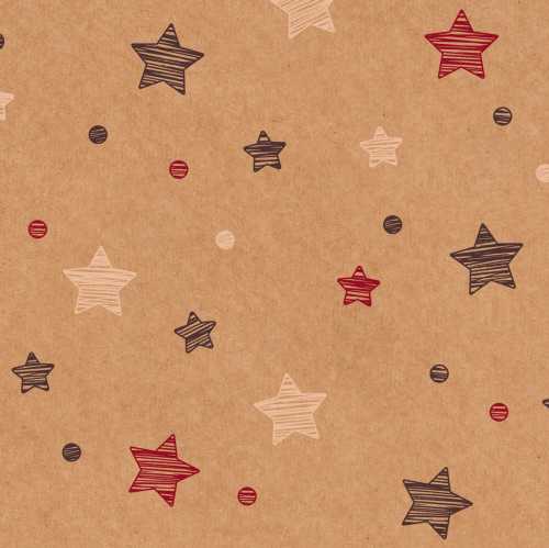 Wijndoos Naturel Stars 3 Fles 36x25x9cm 25stuks