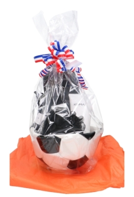 Korf Voetbal Zwart & Wit 15cm 1stuks & 1x Cellofaan Zakjes 1xBalnaald