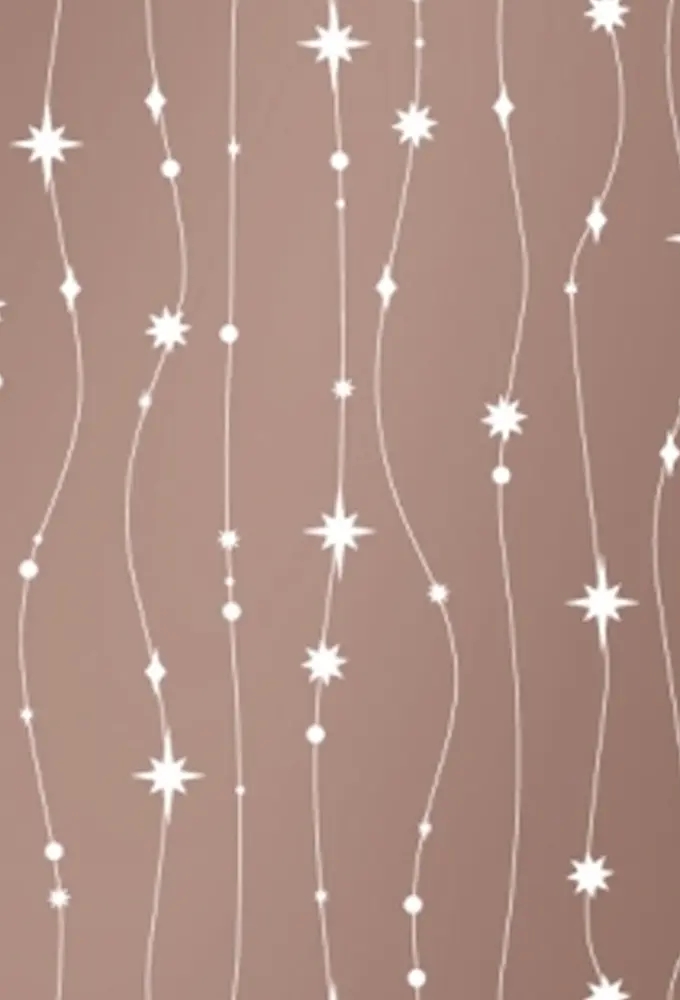Kerstpapier stars are falling Rose goud 70cm x 200meter