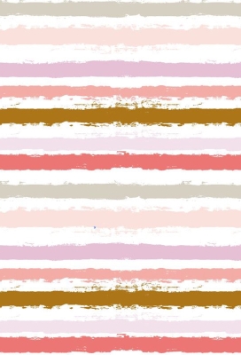 Kadopapier Coated painted stripes pink & gold 50cm x 200meter
