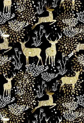 Kerstpapier xmas reindeers classic 30cm x 200meter