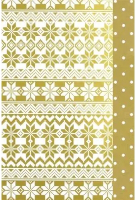 Kerstpapier Dubbel zijdig Norway Goud 30cm x 175mtr