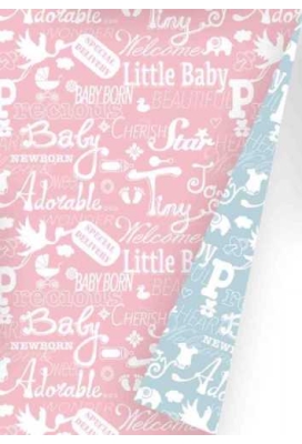 Geschenkpapier Coated Dubbelzijde Baby Chalkboard 50cm x 200meter