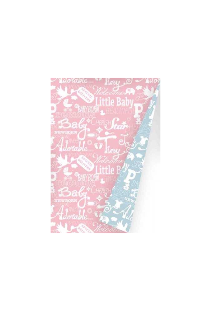 Geschenkpapier Coated Dubbelzijde Baby Chalkboard 50cm x 200meter