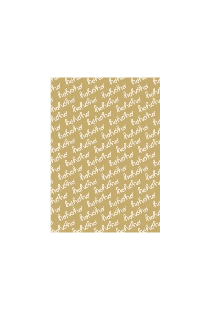 Kerstpapier Hohoho Wit Kraft 30 cm x 250meter