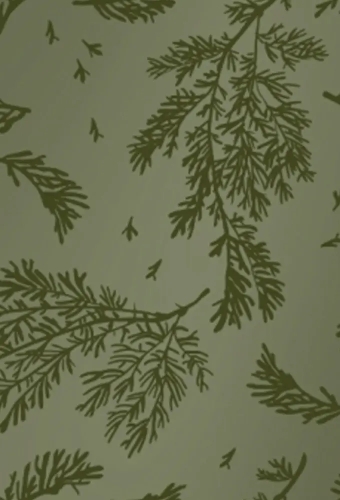 Kerstpapier Winter Leaves Dark Groen 30 cm x  200meter