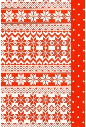 Kerstpapier Dubbel zijdig Norway Rood 30cm x 175mtr