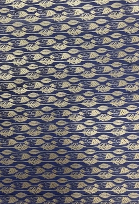 Kerstpapier Coated Leaves Gold 30cm  x 200meter