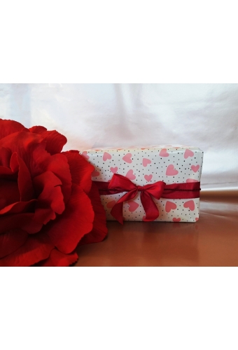 Kadopapier Coated Hearts 30cm x 100meter