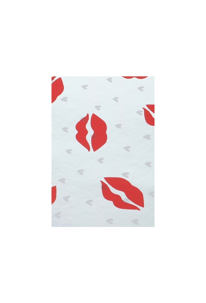 Kadopapier Metallic Hearts And Kiss 50cm x 100meter