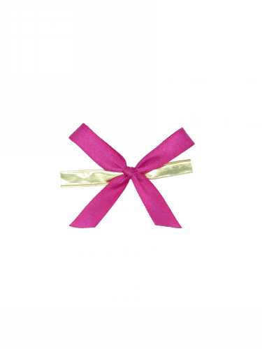 Strikje Satijn Fuchsia Met Clip 4.5x4.5cm 300stuks