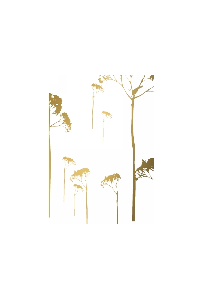Zijdevloei - Vloeipapier Bedrukt Flower Gold 50x70cm 200 vellen 28gram