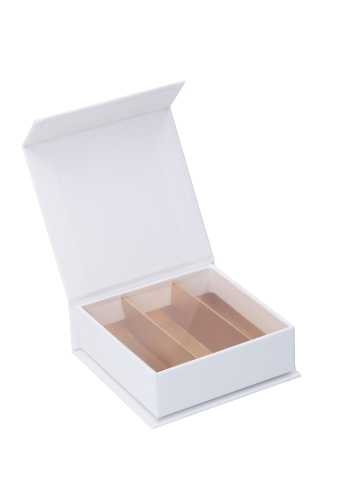 Magneet Bonbondoosjes Mat Wit 9 Bonbons 9.6x9.6x3cm 9stuks