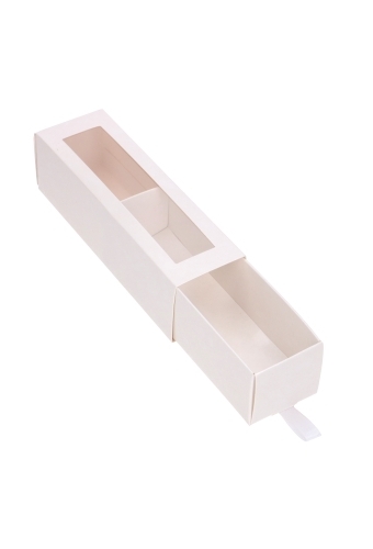 Macarondoosjes 1 Ladeboxje Wit Glans 15.5x4.3x4.5cm 7stuks