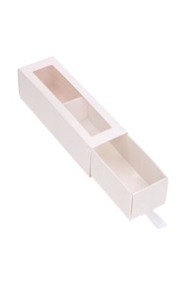 Macarondoosjes 1 Ladeboxje Wit Glans 15.5x4.3x4.5cm 7stuks