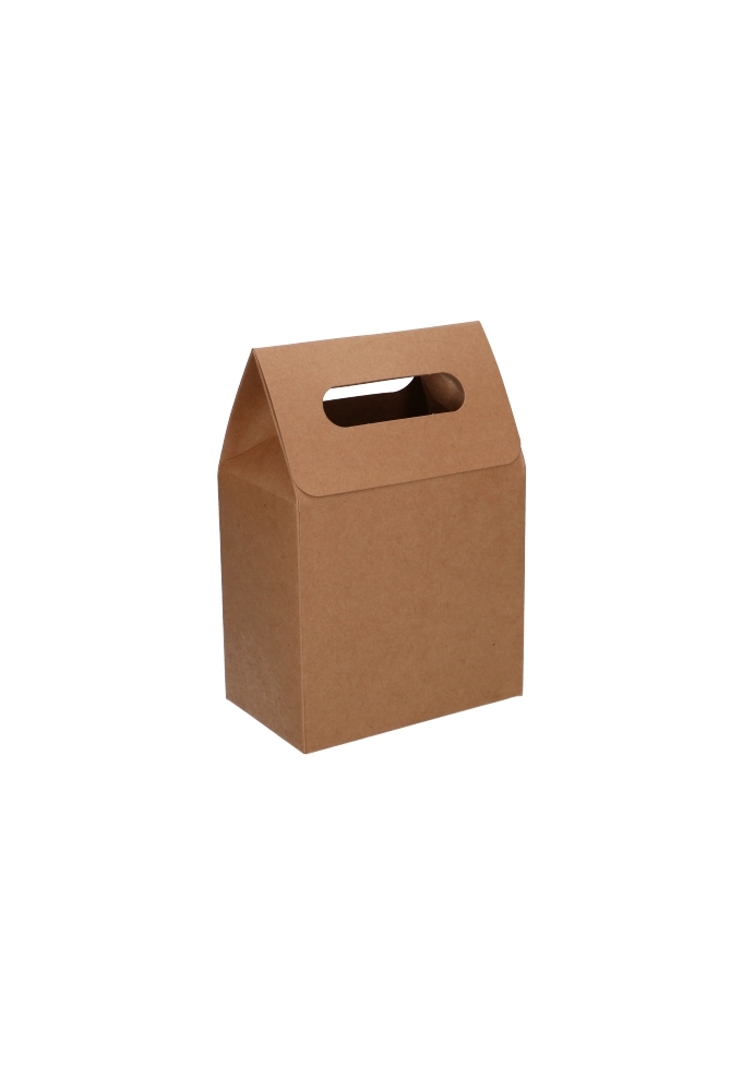 Kadodoos Flores Met Handgreep Hoog Model Kraft & Tape 13x8x18cm 9stuks