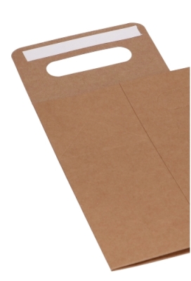 Kadodoos Flores Met Handgreep Hoog Model Kraft & Tape 13x8x18cm 9stuks