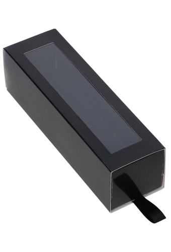 Macarondoosjes 1 Ladeboxje Zwart Glans 15.5x4.3x4.5cm 7stuks