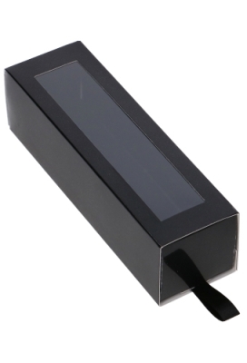 Macarondoosjes 1 Ladeboxje Zwart Glans 15.5x4.3x4.5cm 7stuks