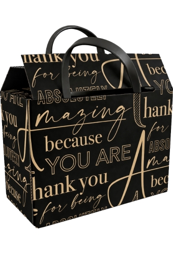 Draagbare Geschenkdoos Amazing Kraft Zwart 46x23x35cm 15stuks