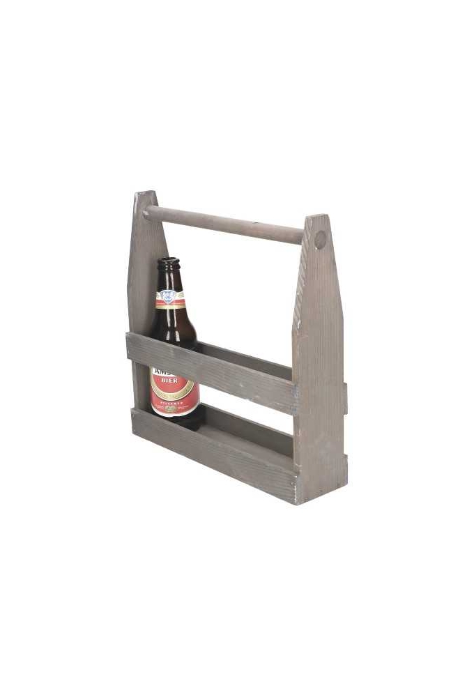 Bierverpakking Grijs Bierkratjes 4 flesjes 7x27.5x31.5cm 10 stuks