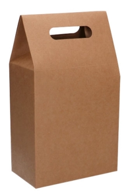 Kadodoos Flores Met Handgreep Hoog Model Naturel & Tape 16x9x26cm 10stuks OP IS OP