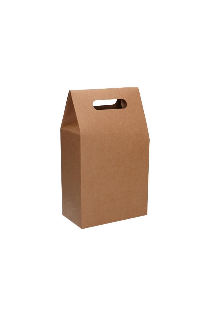 Kadodoos Flores Met Handgreep Hoog Model Naturel & Tape 16x9x26cm 10stuks OP IS OP
