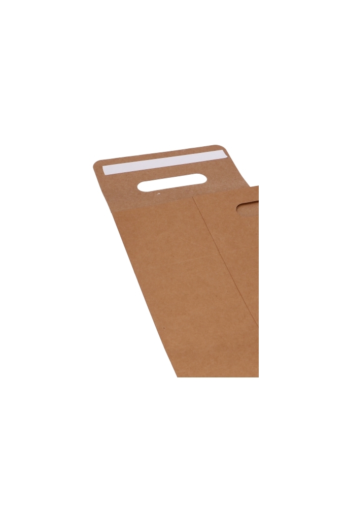 Kadodoos Flores Met Handgreep Hoog Model Naturel & Tape 16x9x26cm 10stuks OP IS OP