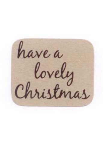 Etiketten Have a Lovely Christmas Kraft & Zwart 3.7x3cm 500stuks