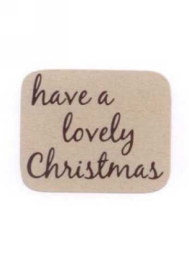 Etiketten Have a Lovely Christmas Kraft & Zwart 3.7x3cm 500stuks