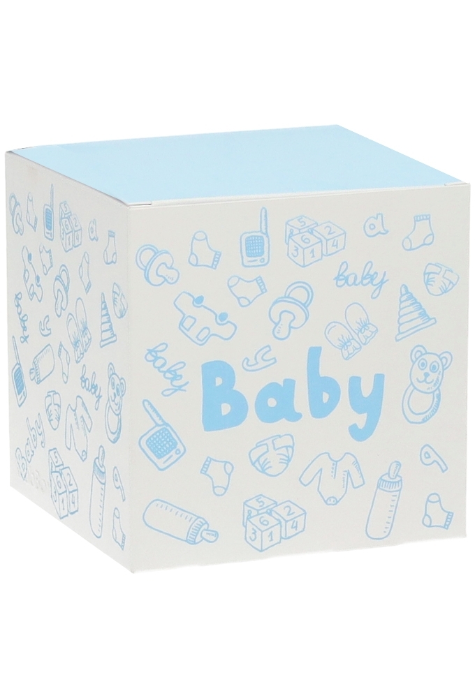 Kadodoosjes Baby Boy Blue Gerecycled 10x10x10cm 25stuks