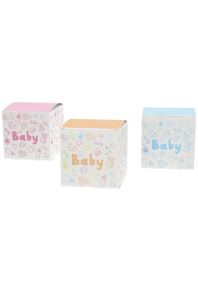 Kadodoosjes Baby Boy Blue Gerecycled 8x8x8cm 25stuks