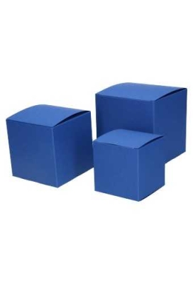 Kadodoosjes KrabBOX Gerecycled Donker Blauw 8x8x8cm 25stuks OP IS OP