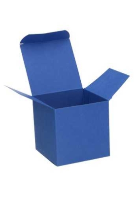 Kadodoosjes KrabBOX Gerecycled Donker Blauw 8x8x8cm 25stuks OP IS OP