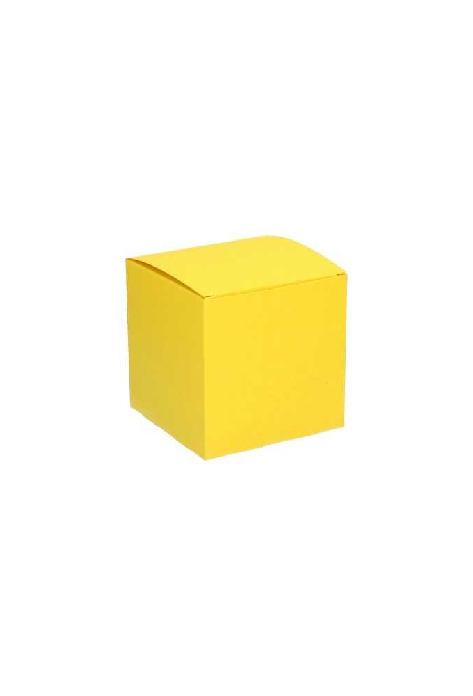 Kadodoosjes KrabBOX Gerecycled Geel 8x8x8cm 25stuks OP IS OP