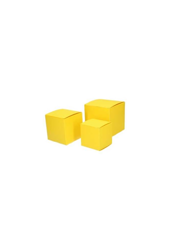 Kadodoosjes KrabBOX Gerecycled Geel 8x8x8cm 25stuks OP IS OP