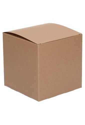 Kadodoosjes KrabBOX Gerecycled Naturel 8x8x8cm 25stuks OP IS OP