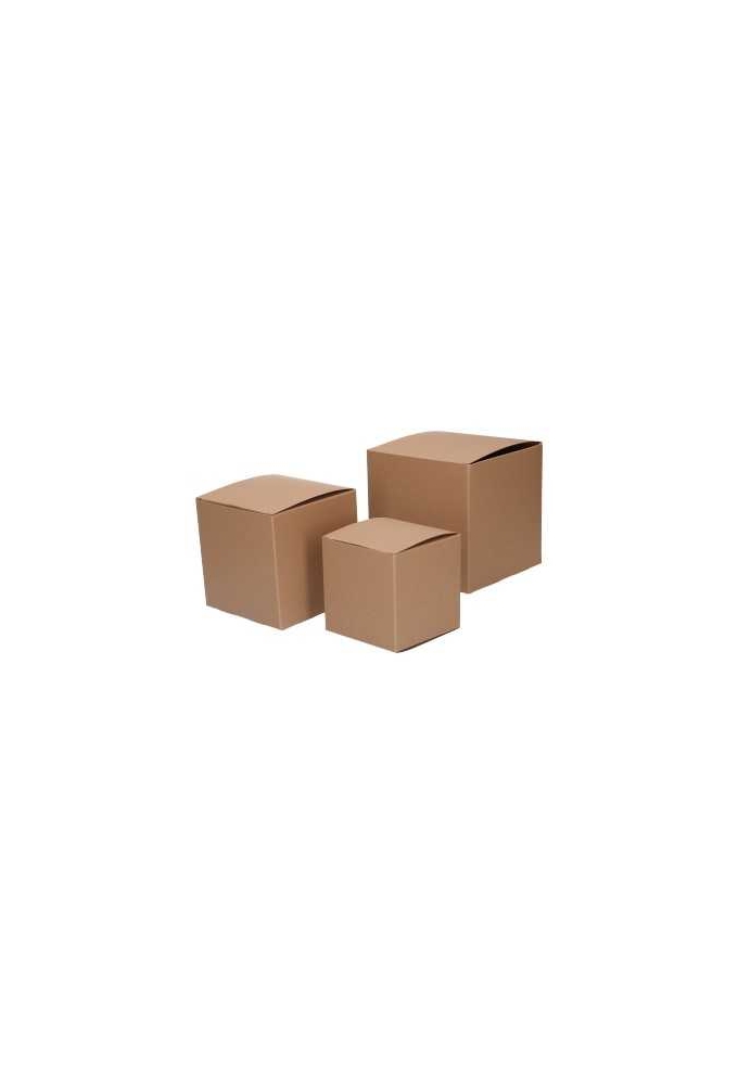 Kadodoosjes KrabBOX Gerecycled Naturel 8x8x8cm 25stuks OP IS OP