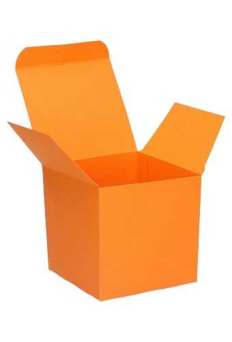 Kadodoosjes KrabBOX Gerecycled Oranje 8x8x8cm 25stuks OP IS OP