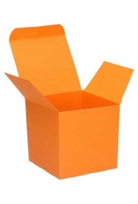 Kadodoosjes KrabBOX Gerecycled Oranje 8x8x8cm 25stuks OP IS OP