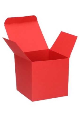 Kadodoosjes KrabBOX Gerecycled Rood 8x8x8cm 25stuks OP IS OP