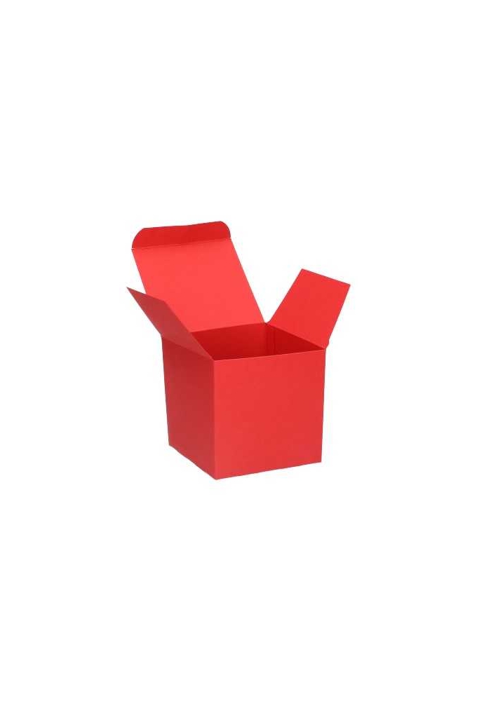 Kadodoosjes KrabBOX Gerecycled Rood 8x8x8cm 25stuks OP IS OP