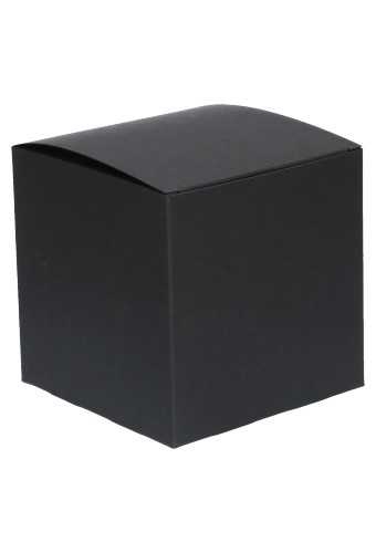 Kadodoosjes KrabBOX Gerecycled Zwart 8x8x8cm 25stuks OP IS OP