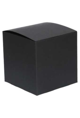Kadodoosjes KrabBOX Gerecycled Zwart 8x8x8cm 25stuks OP IS OP