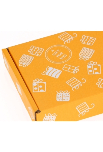Brievenbusdoos Met Klep Pinto Gift For You Geel A6 15x10.7x2.8cm 10stuks OP IS OP