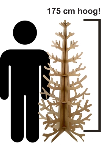 Kerstboom Gemaakt Van Karton 96x96x175cm per 1 stuk